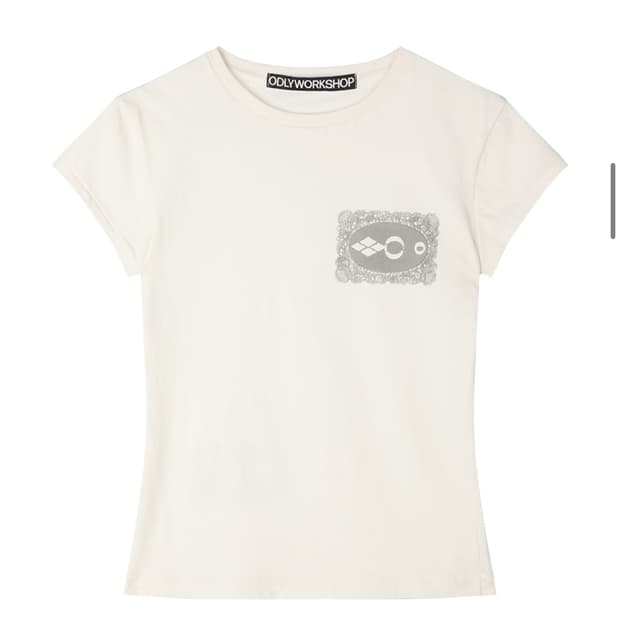 오들리워크샵 Doily Baby Tee, Chalk