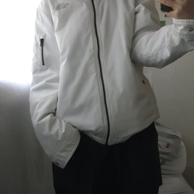 노페 화이트 실버 패딩