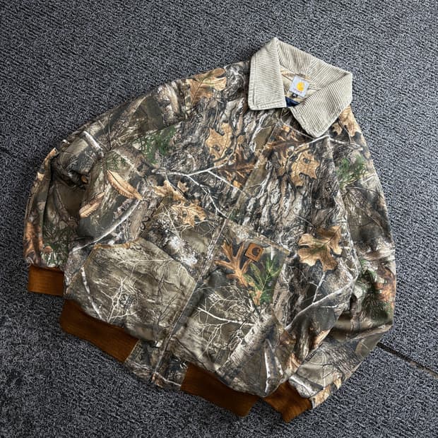 칼하트 카모플라쥬 리얼트리 캔버스 워크자켓 2737