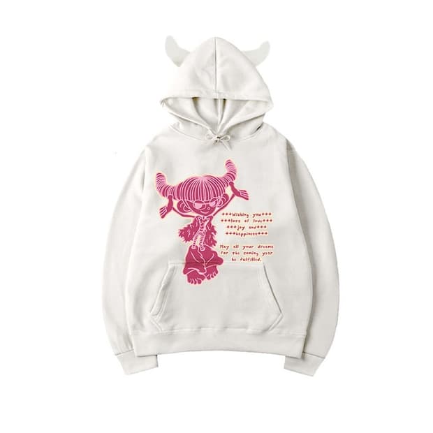 하이호 체리 hApPy 2K26 Hoodie 뿔 후드