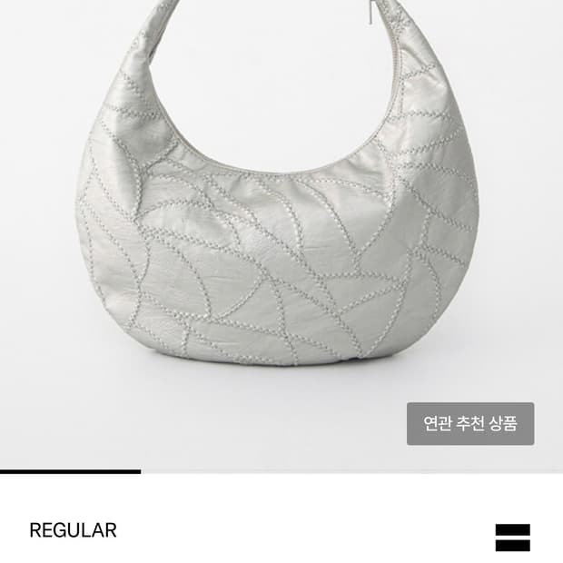 레귤라 패치워크 호보백 실버