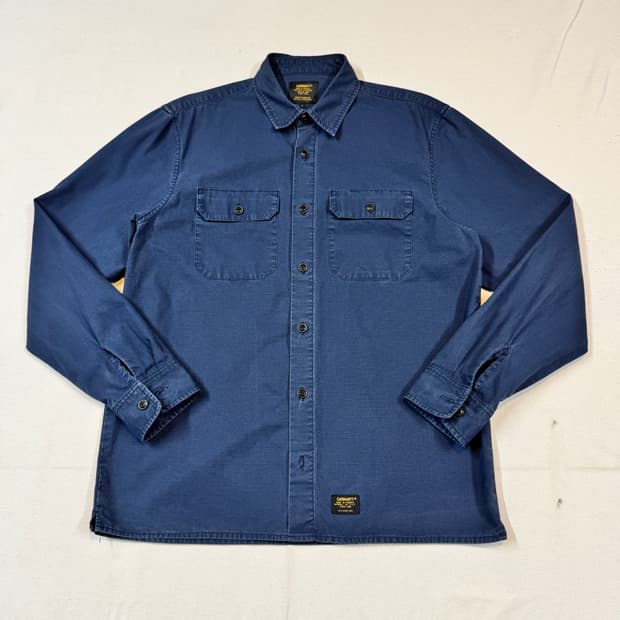 L) 칼하트 네이비 립스탑 워크웨어 셔츠