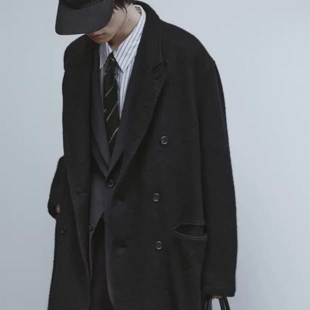 유스 보일드 울 더블 코트 [L]