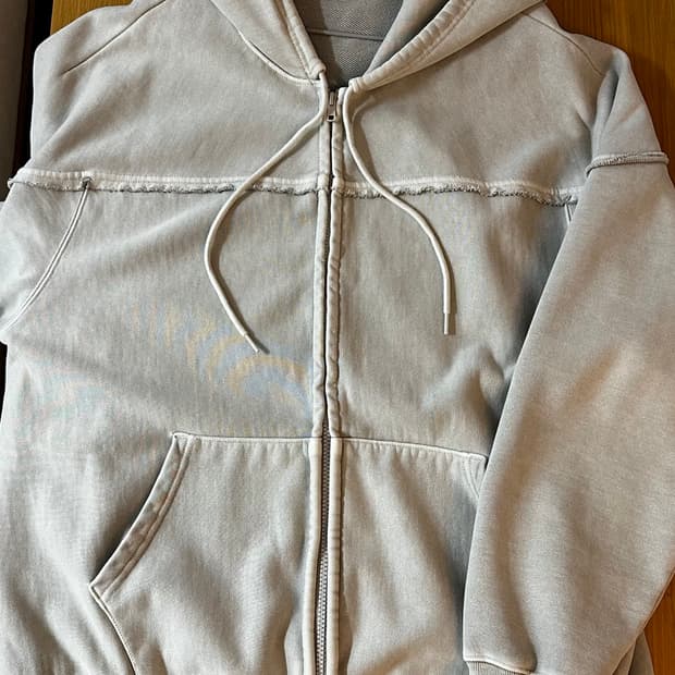 헤리티지플로스 PIGMENT ZIP-UP Hoodie 라이트그레이