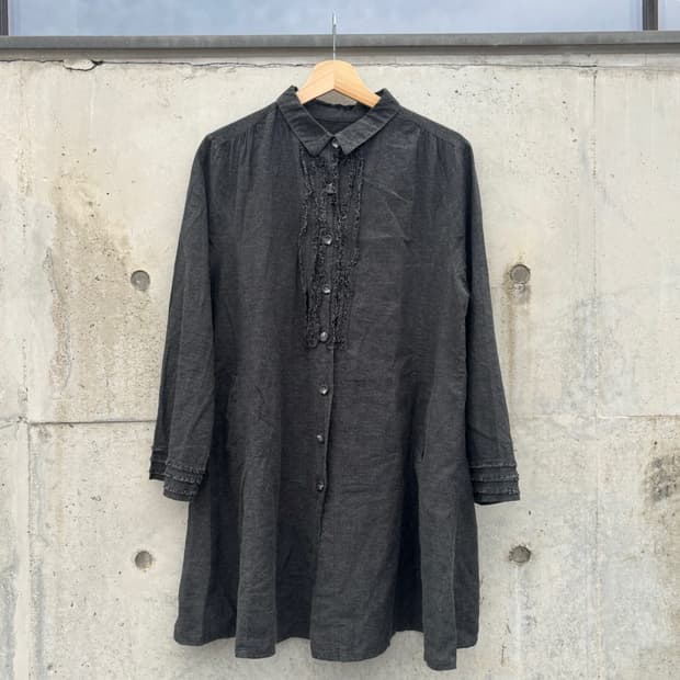 Gray Cotton Long Shirts