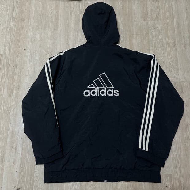 아디다스 올드스쿨 빅로고 후드 바람막이 자켓 XL/105 