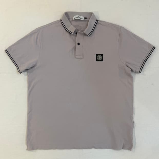 [XXL] 19ss 스톤아일랜드 베이직 로고 카라티 그레이