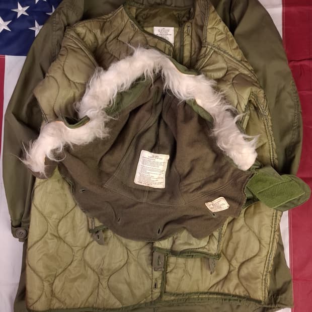 새제품 오리지날 미군 M-65피쉬테일 개파카 스몰 풀셋트