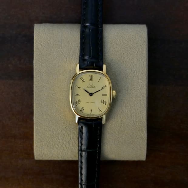 오메가 빈티지 드빌 엘립스 로만 여성용 시계