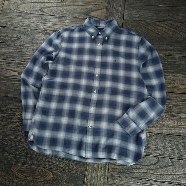 [타미힐피거] 타탄 로고 자수 체크 셔츠 M18603