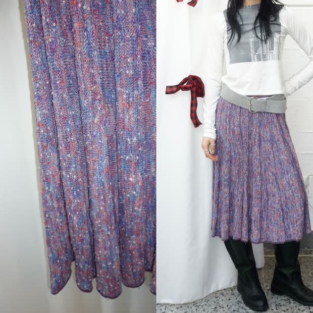 cozy lavender knit skirt