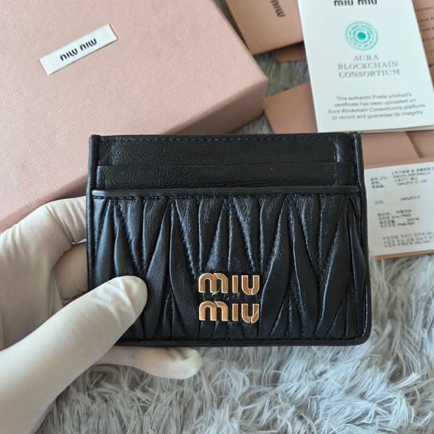 [정품] 미우미우 마테라쎄 나파 카드지갑 풀구성