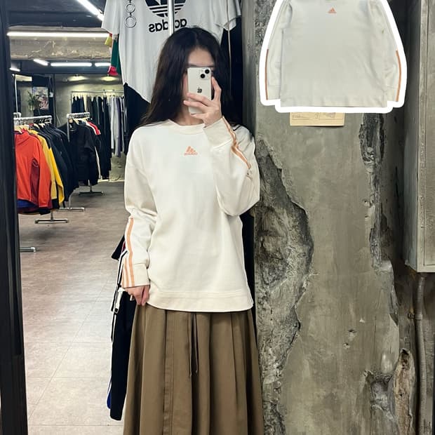 아디다스 맨투맨 아이보리 XS #csz2137