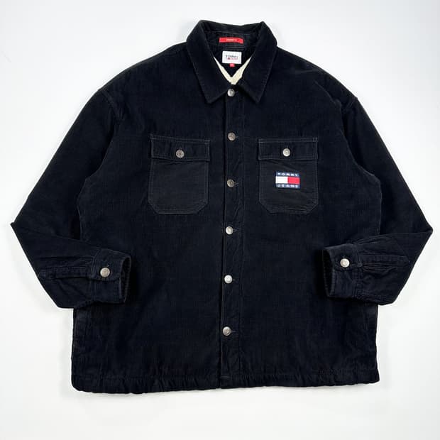 타미힐피거 양털 코듀로이 자켓 블랙 2XL