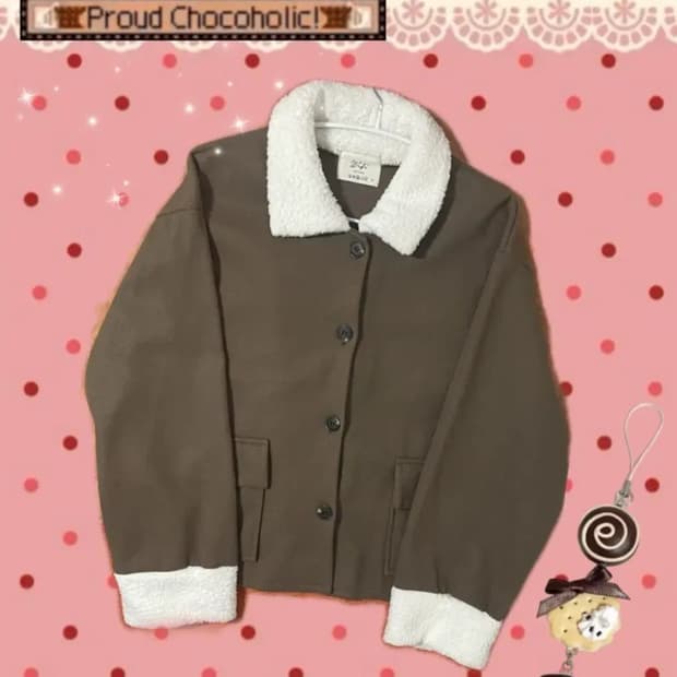 일브 무스탕st 핫초코맛 자켓