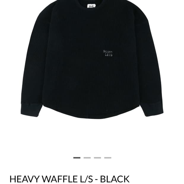 홈리스 와플 롱슬리브 블랙