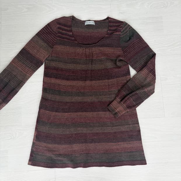 일본 빈티지 에스닉 롱 니트