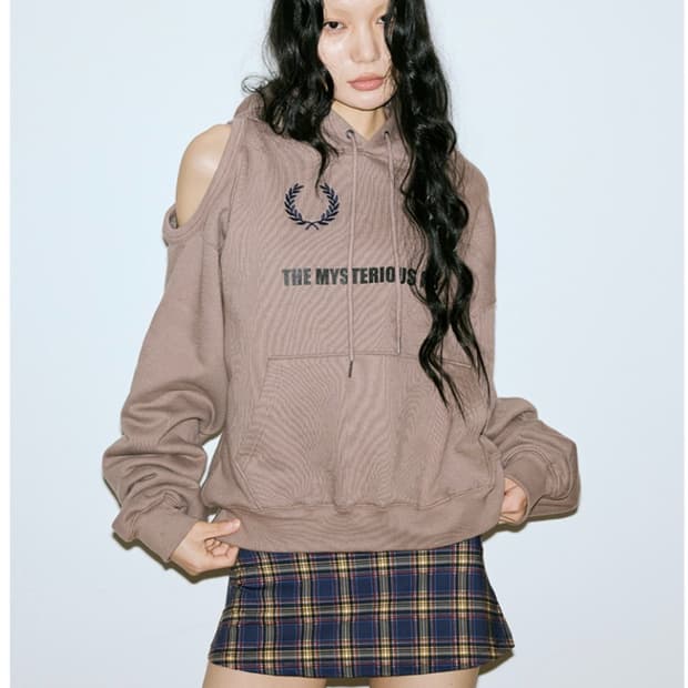 미스테리어스호텔 후드티 바시티 홀 후디 브라운 새상품