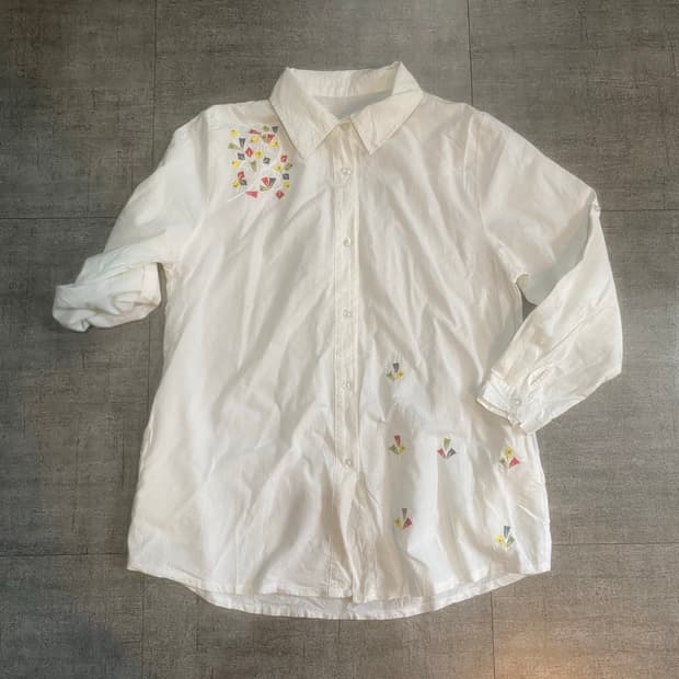 일본빈티지 올드스쿨아메카지 혁오풍 보헤미안자수 투인원셔츠