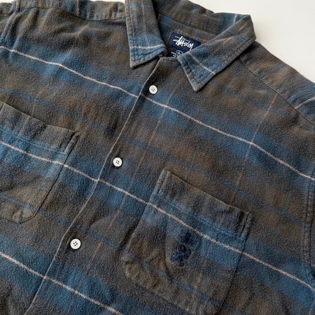 올드 스투시 체크 서츠