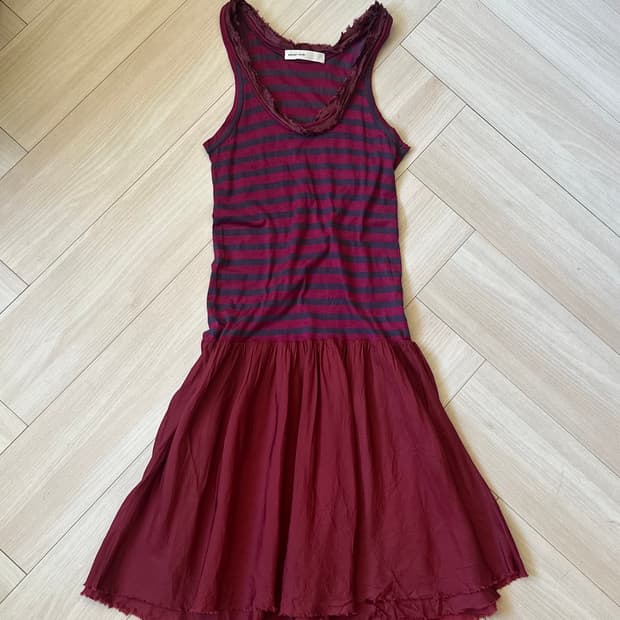 [sacai luck] stripe sleeveless dress