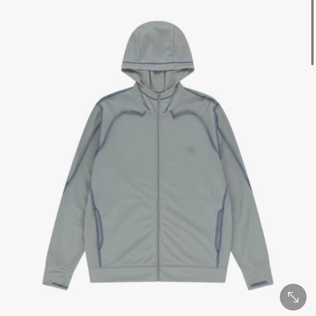 산산기어 오버락 메쉬 집업 그레이 2사이즈