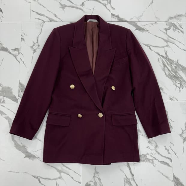 Accento 이태리 빈티지 더블 브레스티드 블레이저