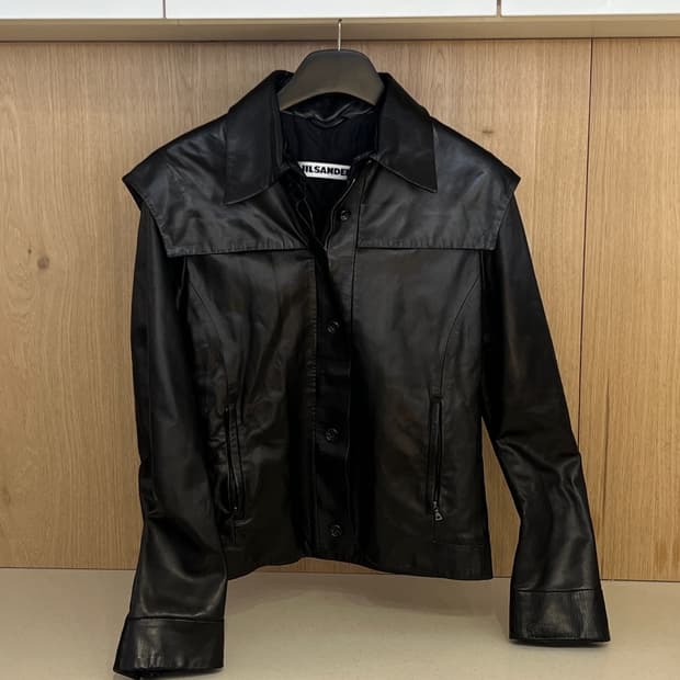 질샌더 레더 자켓