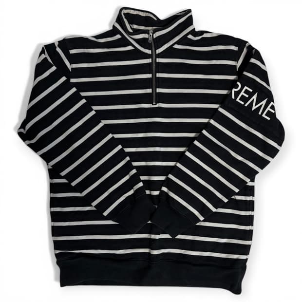 16FW 슈프림 스트라이프 반집업