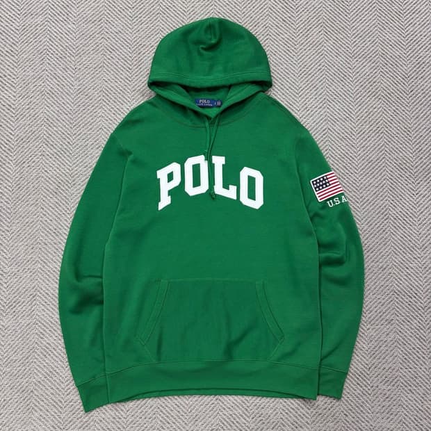 폴로 랄프로렌 스펠아웃 성조기 후드티 v1436