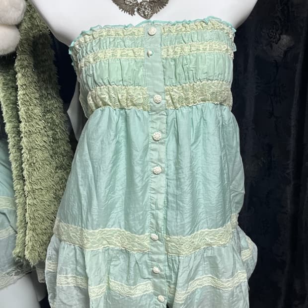 y2k 레이스 튜브탑