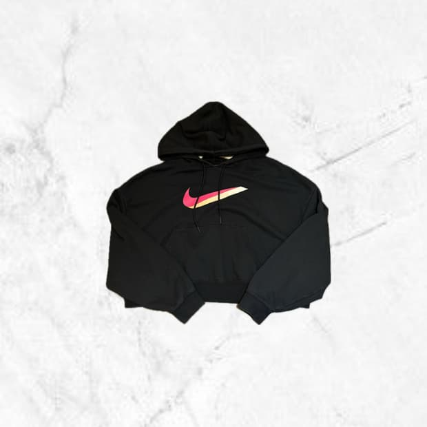 나이키 여성 크롭 후드티 S