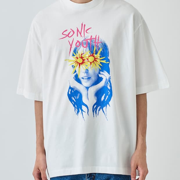 24SS 블럼스 루트스탁 소닉유스 빈티지 와이드 반팔 티셔츠 L