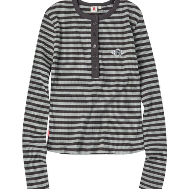 꼬모니노즈 헨리 스트라이프 롱슬리브 차콜