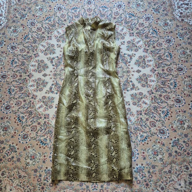 히스테릭 글래머 스네이크 원피스 