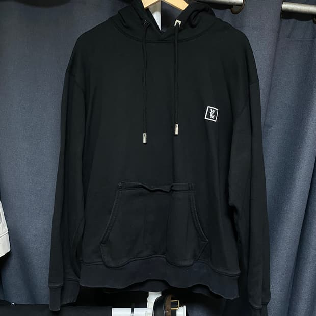 우영미 백로고 후드티 블랙 52