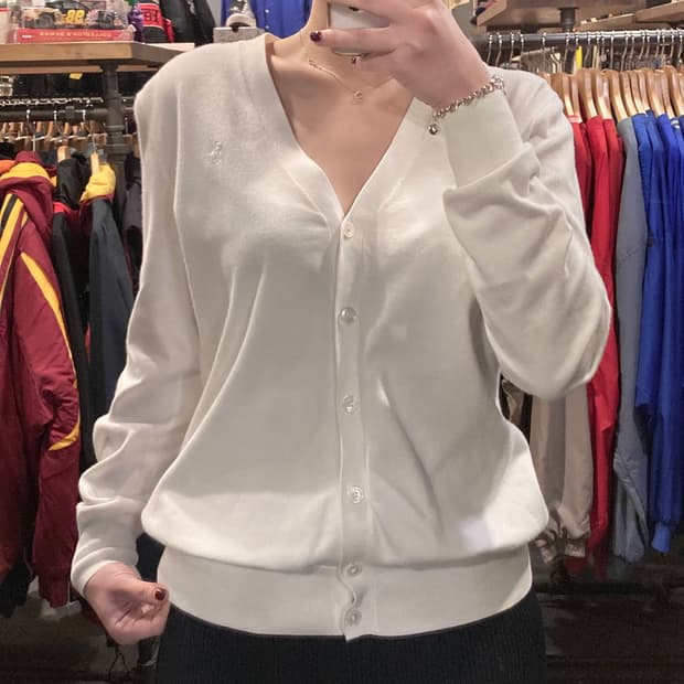 폴로 랄프로렌 니트 가디건 화이트