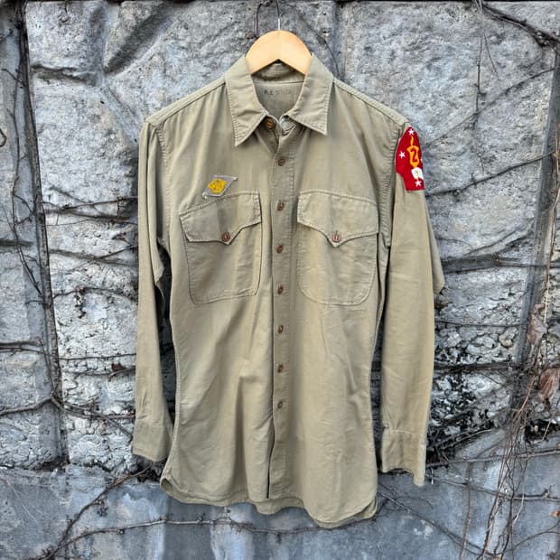 40s ww2 미군 미해병대 usmc 카키 오피서 셔츠