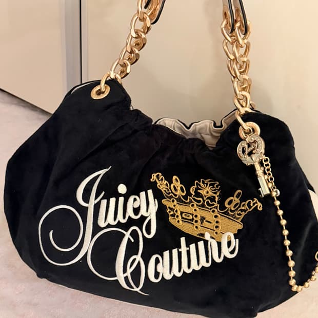 쥬시꾸뛰르 블랙 보부상 호보백 갸루 핀터깔