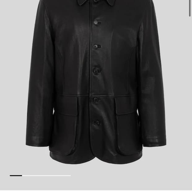 오라리 램 레더 블루종 블랙 자켓