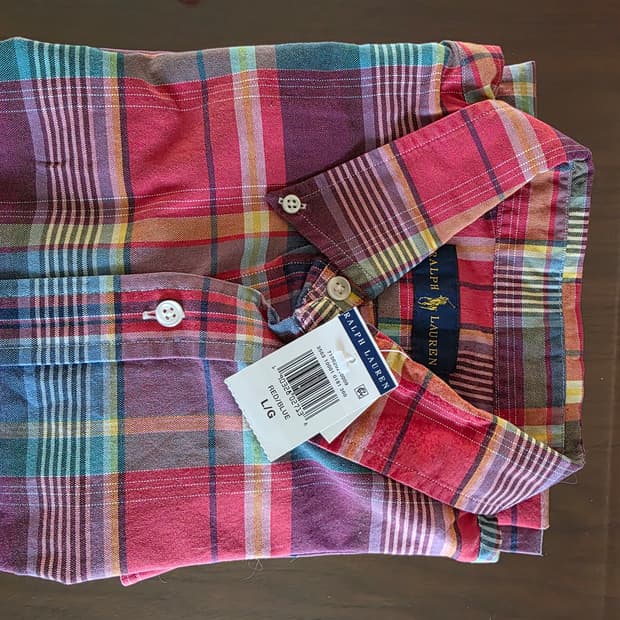 폴로 랄프로렌 멀티컬러 플래드 셔츠