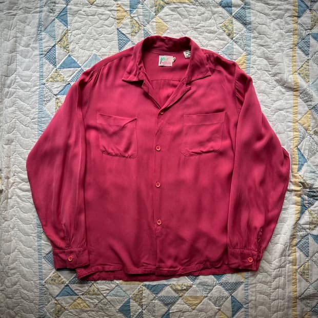 60s USA Vintage Rayon Shirt