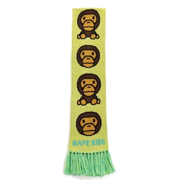 [품절제품/미개봉새상품] bape 베이프 베이비 마일로 니트 머플러