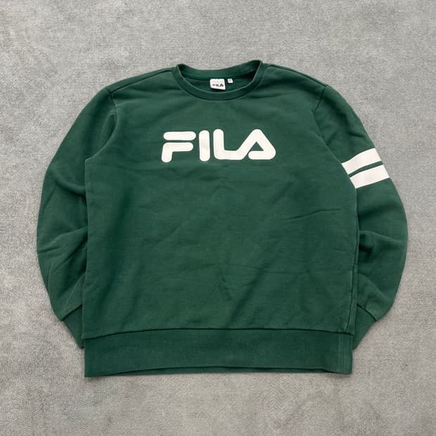 100 휠라 그린 맨투맨