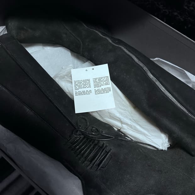 Rick Owens 레이스업 스틸레토 롱부츠 36 size
