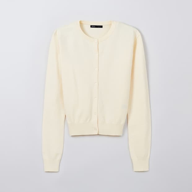 스파오 소프트얀 라운드넥 카디건