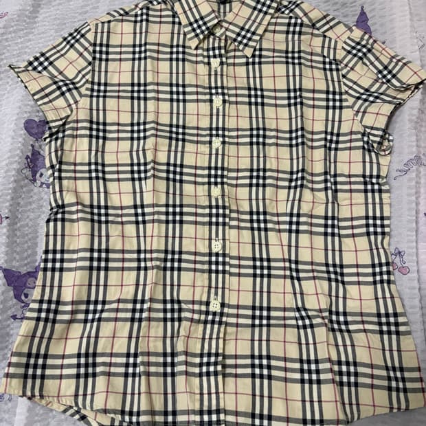 버버리 여성 체크 셔츠 빈티지