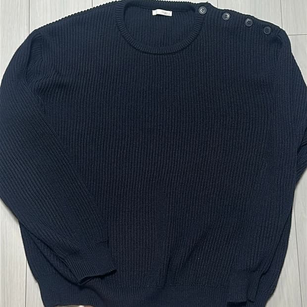 [XL] ZARA 사이드 버튼 니트 네이비