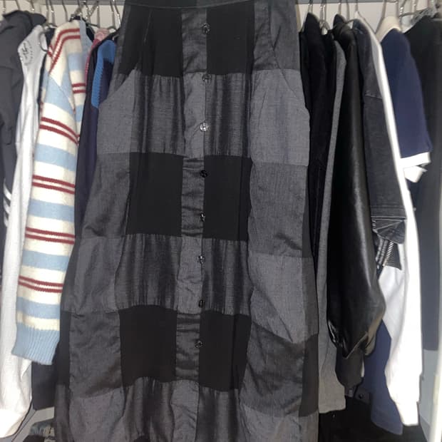 빈티지 체크스커트