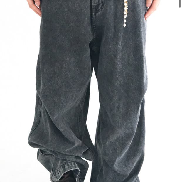 샵페어리 [fa.er.ie] cut-off denim maxi pants